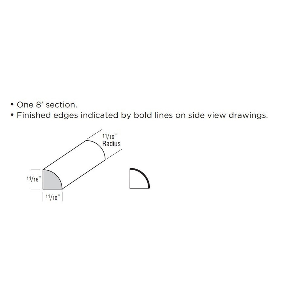 [QRM.MCS] Classic Quarter Round / Corner Moulding 8 - Snow