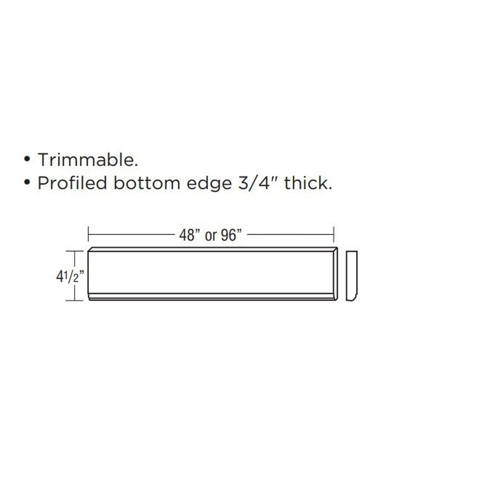 Classic Straight Valance/Baseboard 96 - Snow