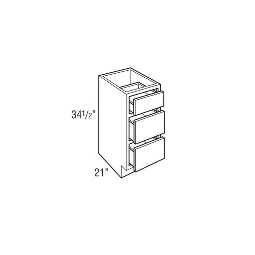 [VDB213421.MCS] Classic Vanity 3 Drawer Base 21 x 34 1/2 - Snow