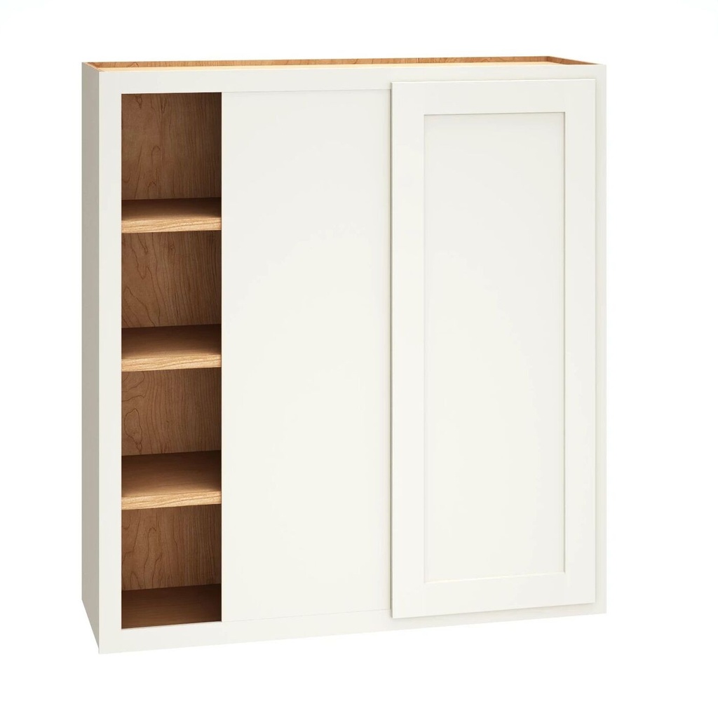 Classic Wall Corner Single Door 36 x 42 - Snow