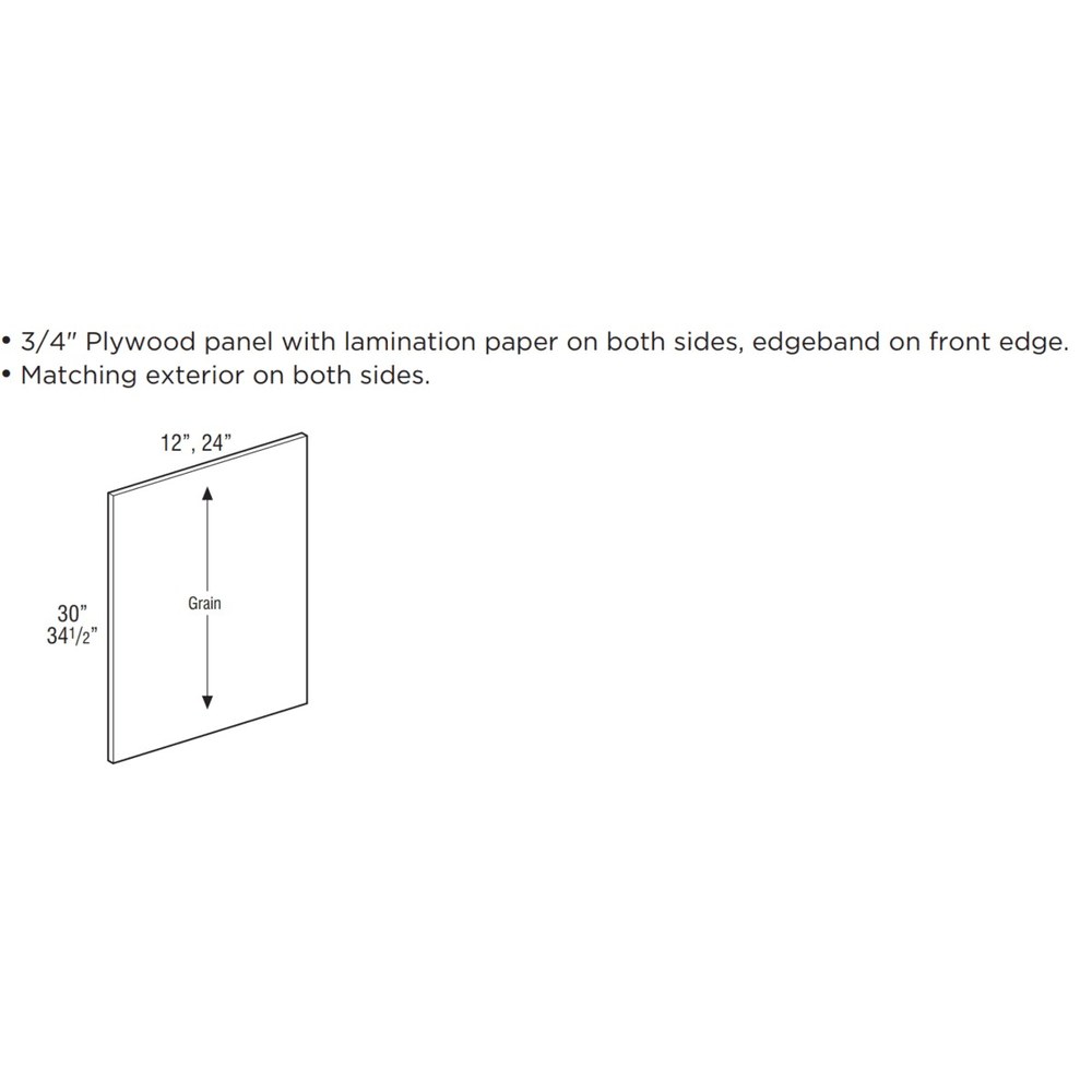 Omni Plywood End Panels 12 x 30 - Hammock