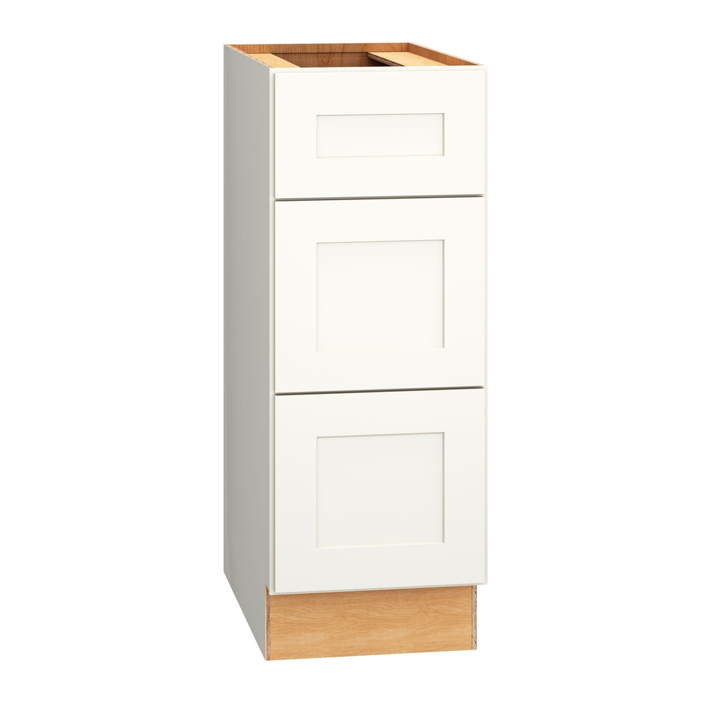 [VDB1232.521.MOS] Omni Vanity 3 Drawer Base 12 x 32 1/2 - Snow