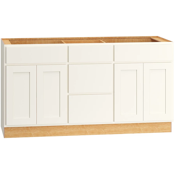 [VSDS603421.MCS] Classic Vanity Sink Three Drawer Base 21" Deep - Snow
